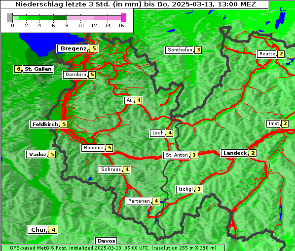 Niederschlag, 13. 3. 2025