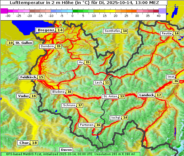 Temperatur, 14. 10. 2025