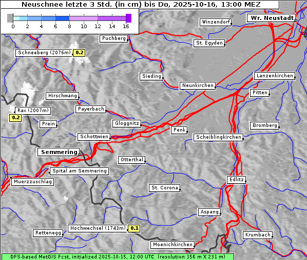 Neuschnee, 16. 10. 2025
