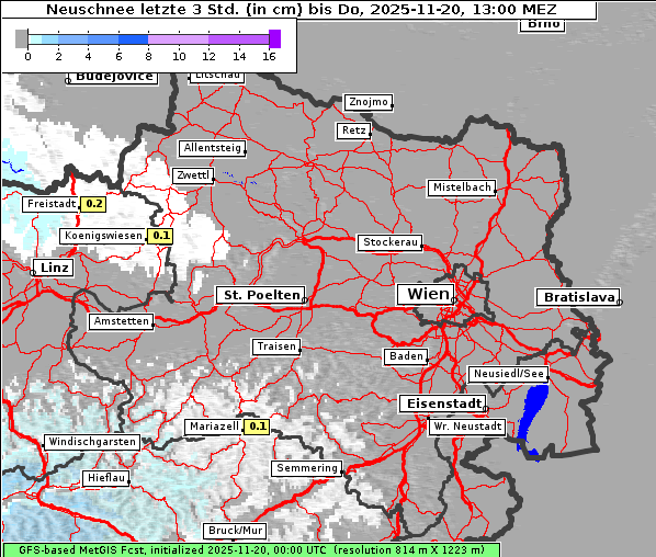 Neuschnee, 20. 11. 2025