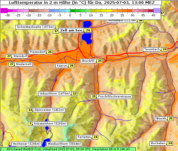 Temperatur, 3. 7. 2025