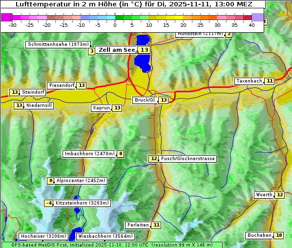 Temperatur, 11. 11. 2025