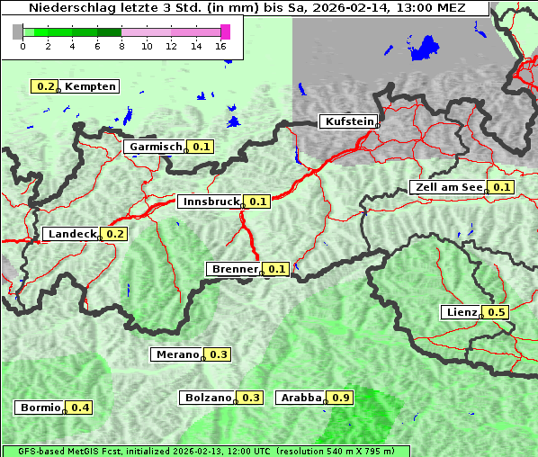 Niederschlag, 14. 2. 2026