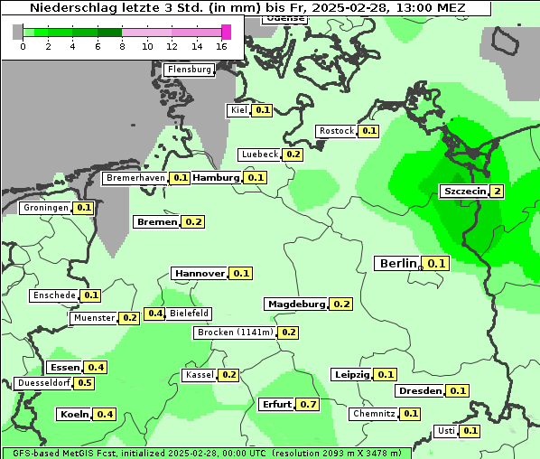 Niederschlag, 28. 2. 2025
