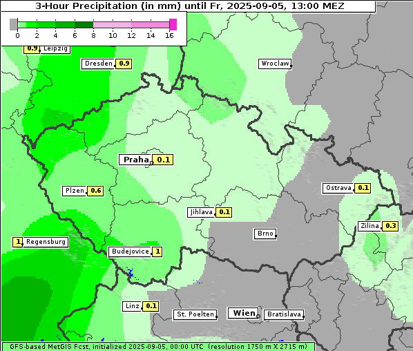 Niederschlag, 5. 9. 2025