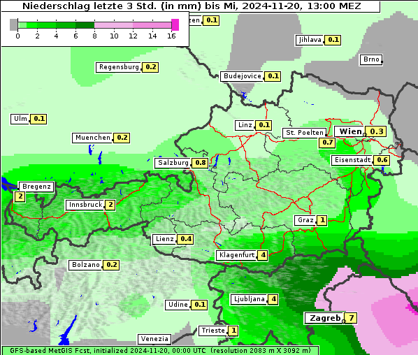Niederschlag, 20. 11. 2024