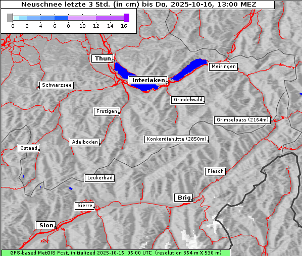 Neuschnee, 16. 10. 2025