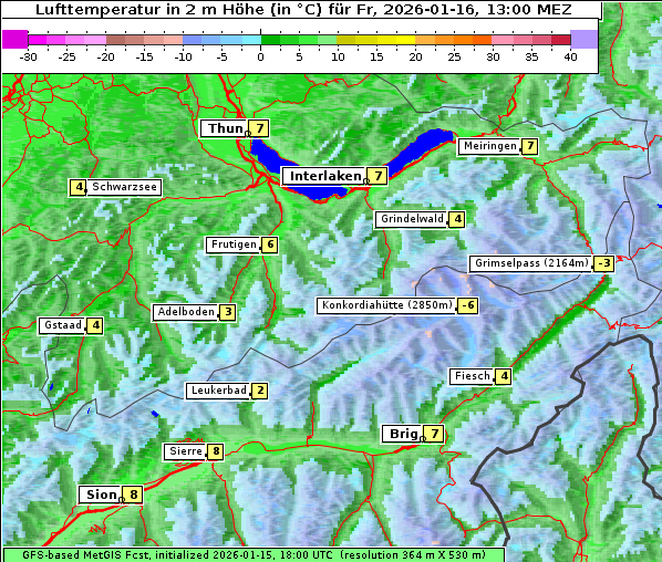 Temperatur, 16. 1. 2026