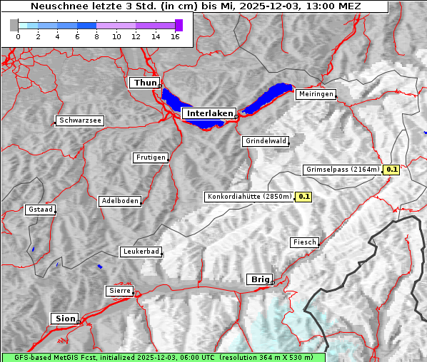 Neuschnee, 3. 12. 2025