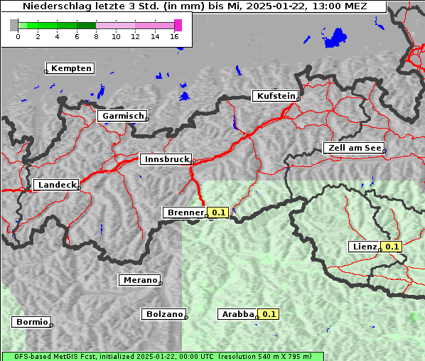 Niederschlag, 22. 1. 2025