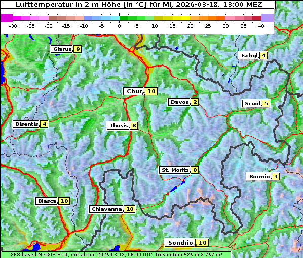 Temperatur, 18. 3. 2026