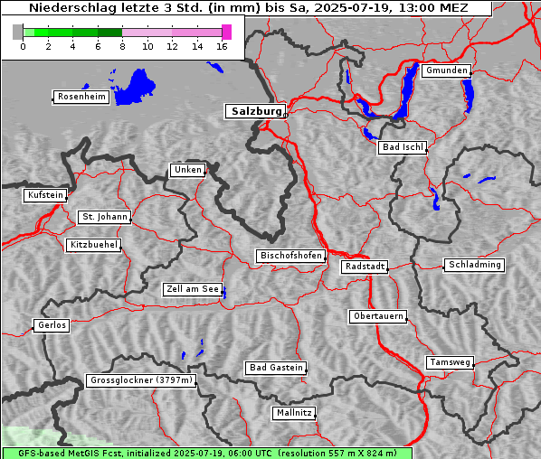 Niederschlag, 19. 7. 2025