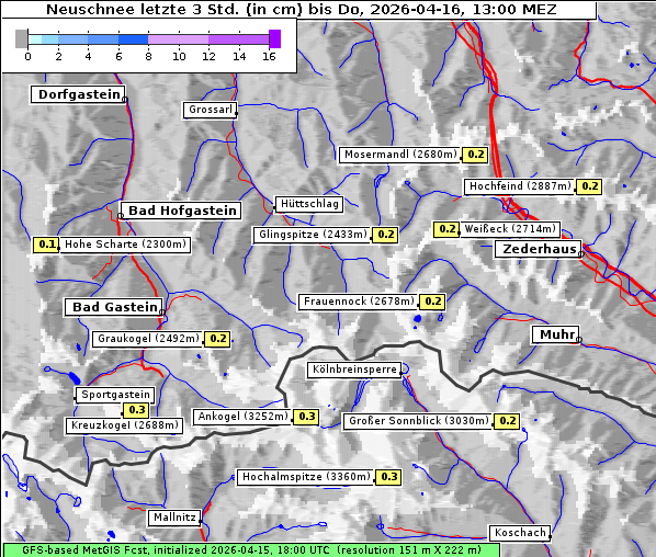 Neuschnee, 16. 4. 2026