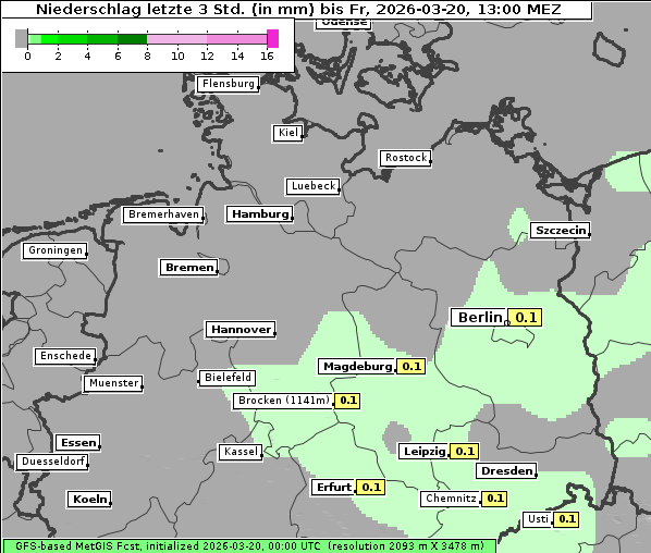 Niederschlag, 20. 3. 2026
