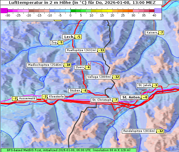 Temperatur, 8. 1. 2026