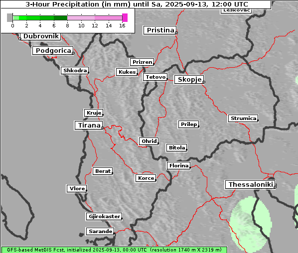 Niederschlag, 13. 9. 2025