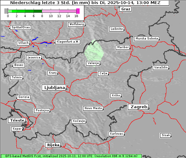 Niederschlag, 14. 10. 2025