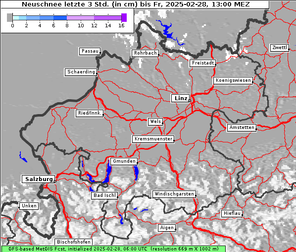 Neuschnee, 28. 2. 2025