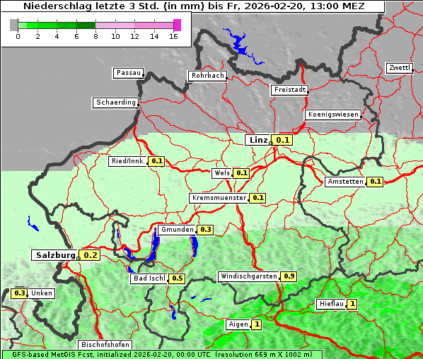 Niederschlag, 20. 2. 2026