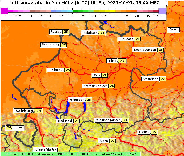 Temperatur, 1. 6. 2025