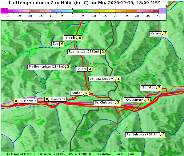 Temperatur, 15. 12. 2025