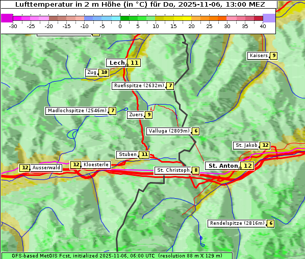 Temperatur, 6. 11. 2025