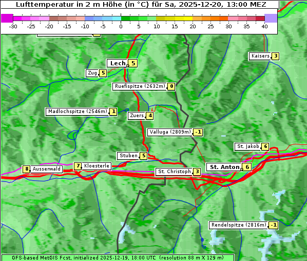Temperatur, 20. 12. 2025