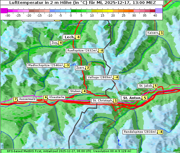 Temperatur, 17. 12. 2025