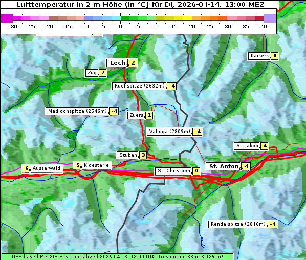 Temperatur, 14. 4. 2026