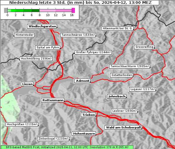 Niederschlag, 12. 4. 2026