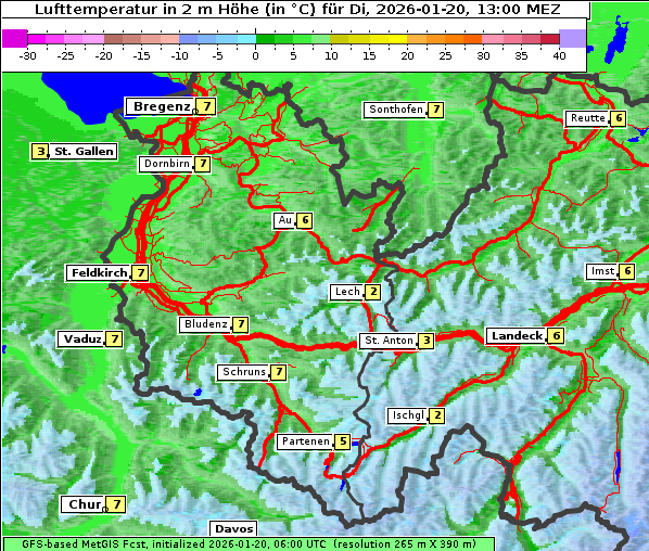 Temperatur, 20. 1. 2026