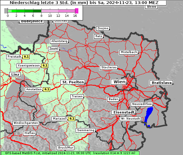 Niederschlag, 23. 11. 2024