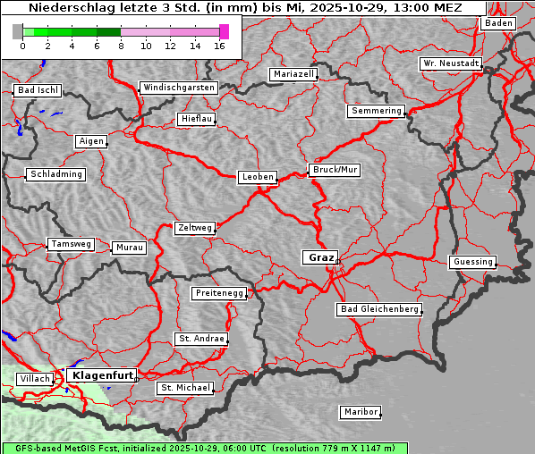 Niederschlag, 29. 10. 2025