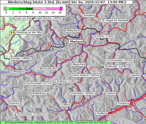 Niederschlag, 7. 12. 2025