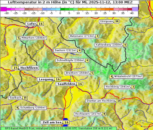 Temperatur, 12. 11. 2025
