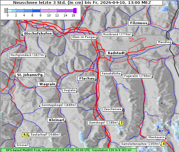 Neuschnee, 10. 4. 2026