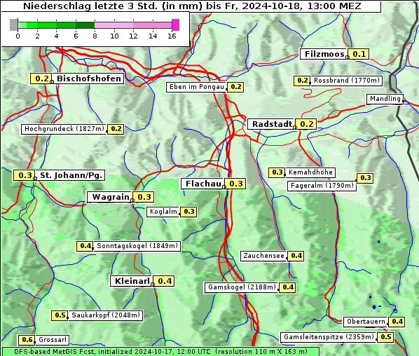 Niederschlag, 18. 10. 2024