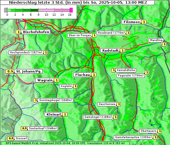 Niederschlag, 5. 10. 2025
