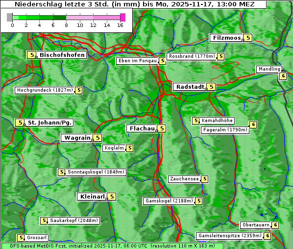 Niederschlag, 17. 11. 2025