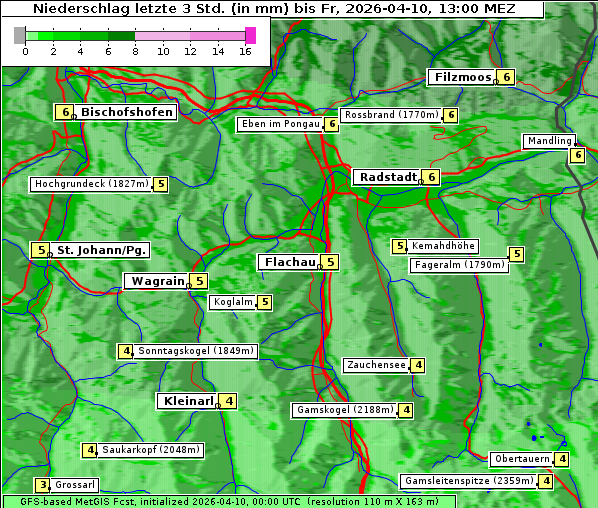Niederschlag, 10. 4. 2026
