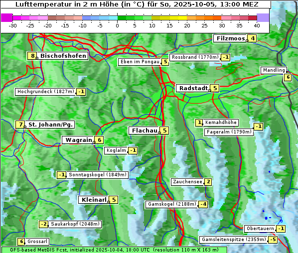 Temperatur, 5. 10. 2025
