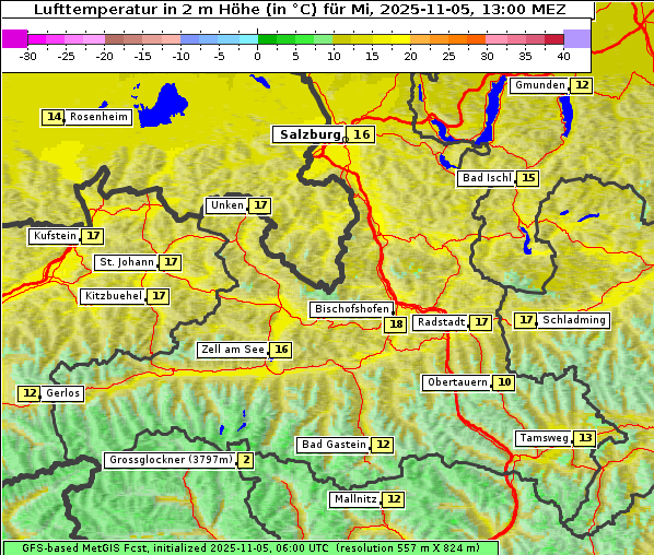 Temperatur, 5. 11. 2025