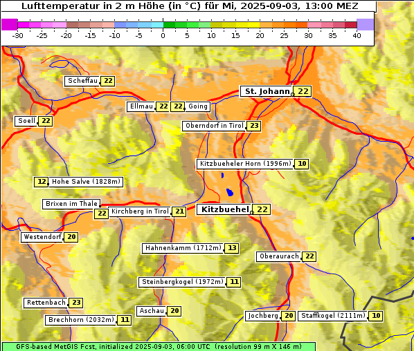 Temperatur, 3. 9. 2025