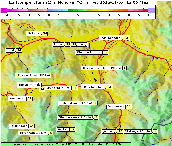 Temperatur, 7. 11. 2025