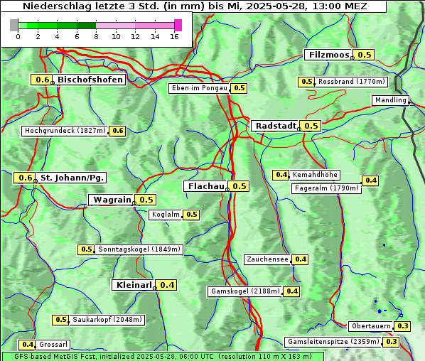 Niederschlag, 28. 5. 2025