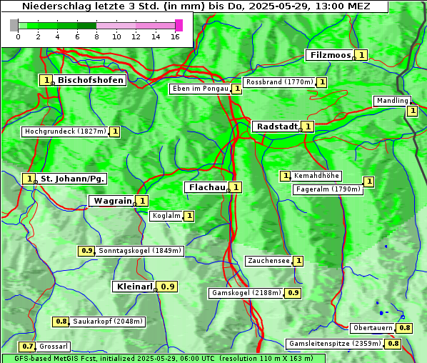 Niederschlag, 29. 5. 2025