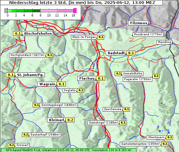 Niederschlag, 12. 6. 2025