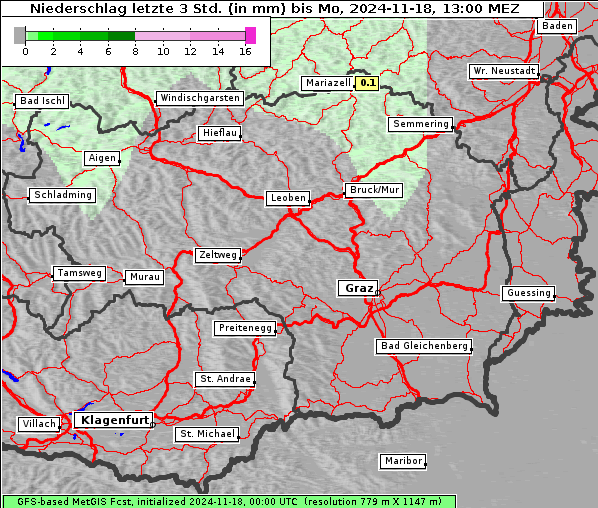 Niederschlag, 18. 11. 2024