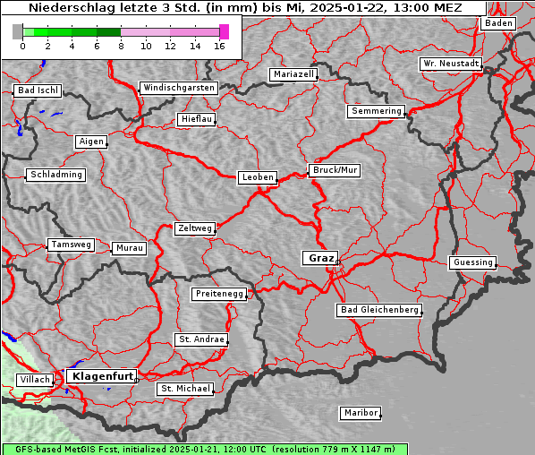 Niederschlag, 22. 1. 2025