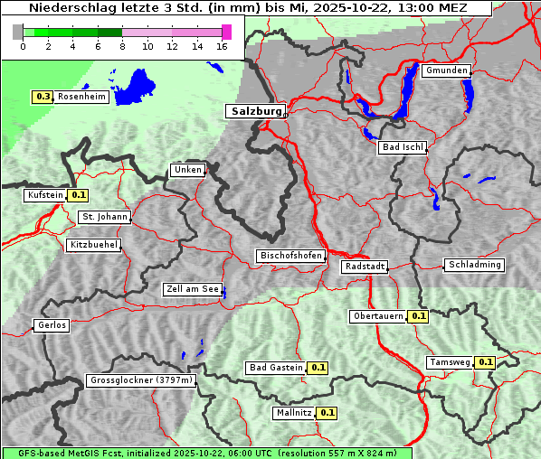 Niederschlag, 22. 10. 2025